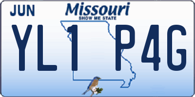 MO license plate YL1P4G