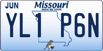 MO license plate YL1P6N