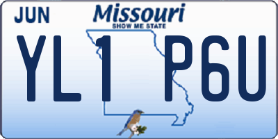 MO license plate YL1P6U