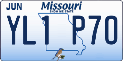 MO license plate YL1P7O