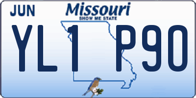 MO license plate YL1P9O