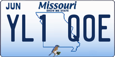 MO license plate YL1Q0E