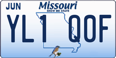 MO license plate YL1Q0F