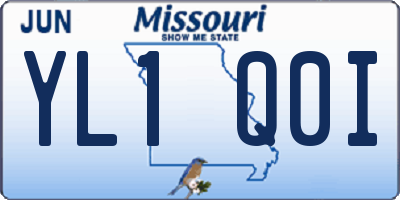 MO license plate YL1Q0I