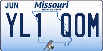 MO license plate YL1Q0M