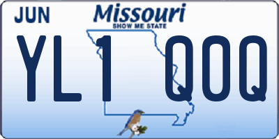 MO license plate YL1Q0Q