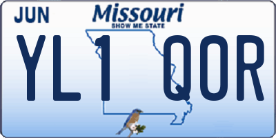 MO license plate YL1Q0R