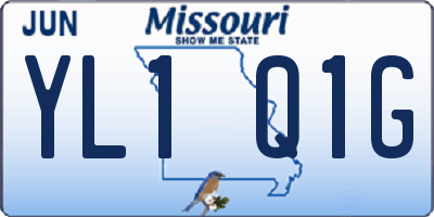 MO license plate YL1Q1G