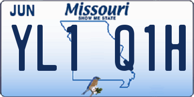 MO license plate YL1Q1H