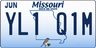 MO license plate YL1Q1M