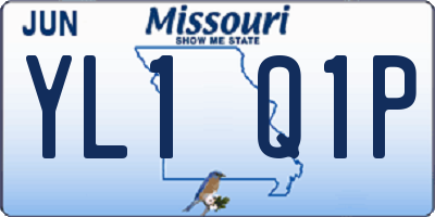 MO license plate YL1Q1P