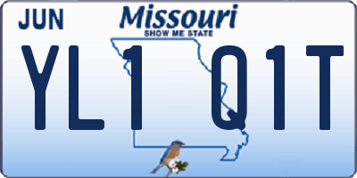 MO license plate YL1Q1T