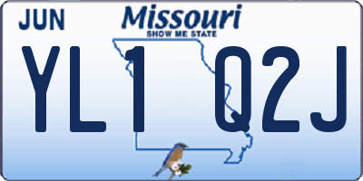 MO license plate YL1Q2J