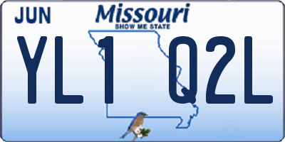 MO license plate YL1Q2L