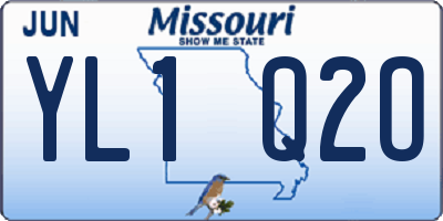 MO license plate YL1Q2O