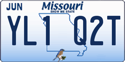 MO license plate YL1Q2T