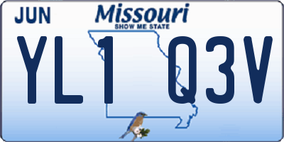 MO license plate YL1Q3V
