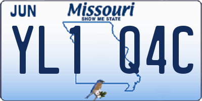 MO license plate YL1Q4C
