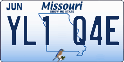 MO license plate YL1Q4E
