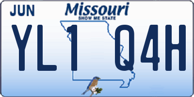 MO license plate YL1Q4H