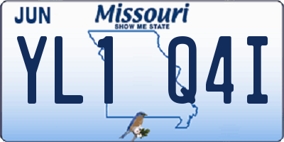 MO license plate YL1Q4I