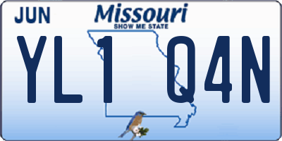 MO license plate YL1Q4N