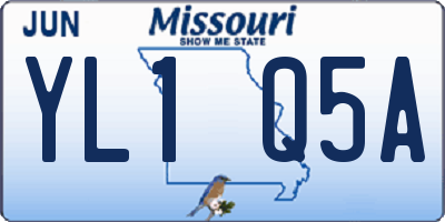 MO license plate YL1Q5A