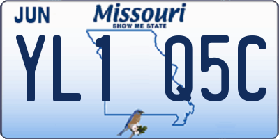 MO license plate YL1Q5C