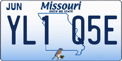 MO license plate YL1Q5E