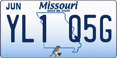 MO license plate YL1Q5G