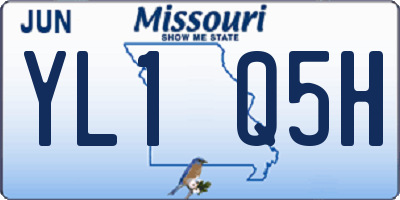 MO license plate YL1Q5H