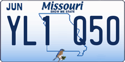 MO license plate YL1Q5O