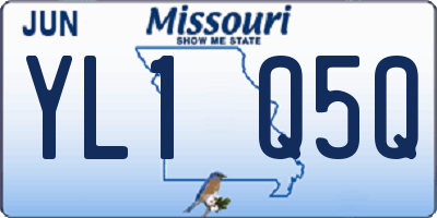 MO license plate YL1Q5Q