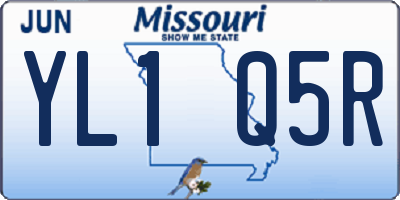 MO license plate YL1Q5R