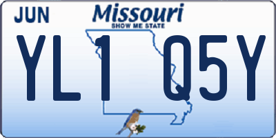 MO license plate YL1Q5Y