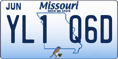 MO license plate YL1Q6D