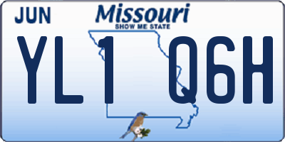 MO license plate YL1Q6H