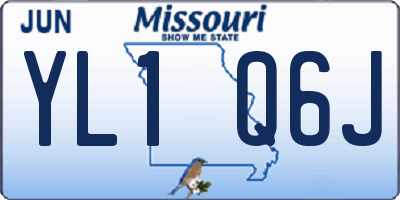 MO license plate YL1Q6J