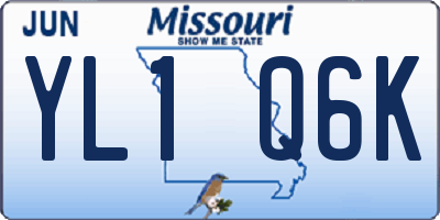 MO license plate YL1Q6K