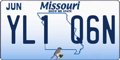 MO license plate YL1Q6N