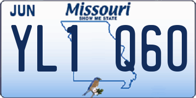 MO license plate YL1Q6O