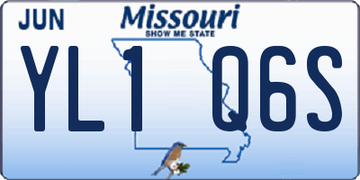 MO license plate YL1Q6S