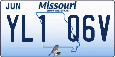 MO license plate YL1Q6V