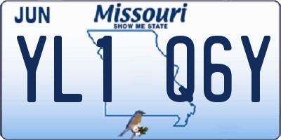 MO license plate YL1Q6Y