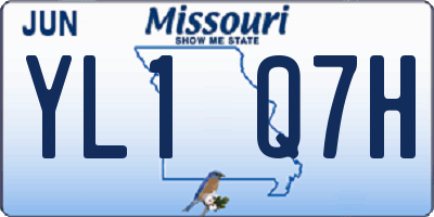 MO license plate YL1Q7H