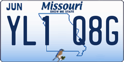 MO license plate YL1Q8G