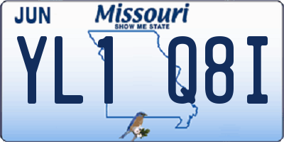 MO license plate YL1Q8I