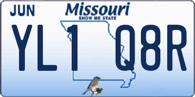 MO license plate YL1Q8R