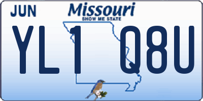 MO license plate YL1Q8U