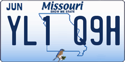 MO license plate YL1Q9H